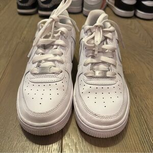 Kids White Nike Air Force Sneakers